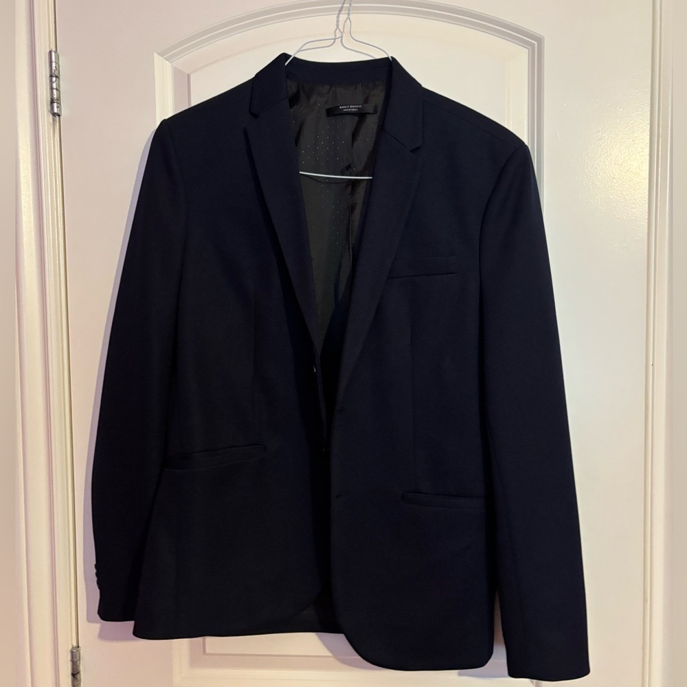 Zara navy blue blazer/vest